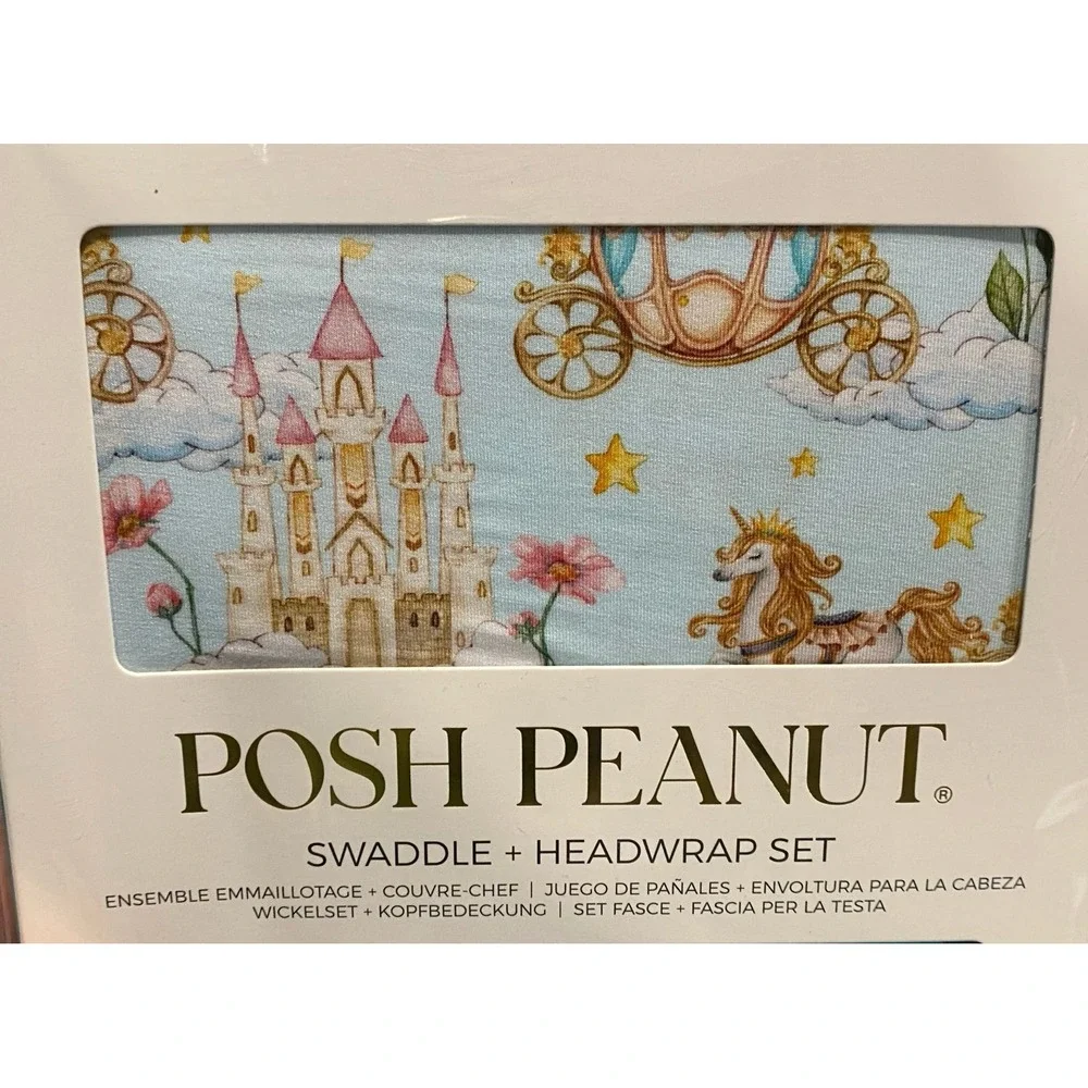 Posh Peanut Catherine Bamboo Swaddle & Head wrap & Changing Pad Cover Bundle